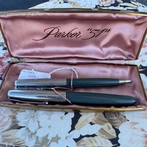 Parker '51' Pen Set in Gray and Silver